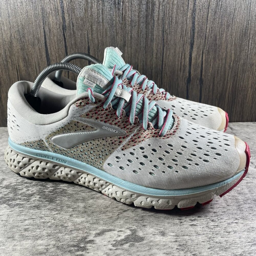 Brooks Glycerin 16 Running 1202781B115 Chalk Confetti Lace Up Shoes Women’s 11